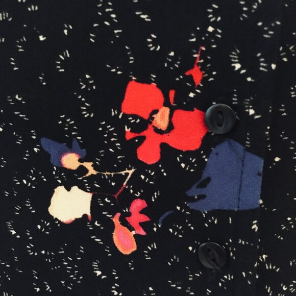 Cardigan V-neck Sleeves Stars Floral Buttons Women's Size XS Nordstrom’s - Picture 6 of 16